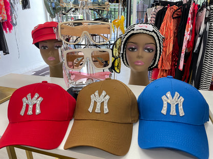“NY Studded” Red Hat