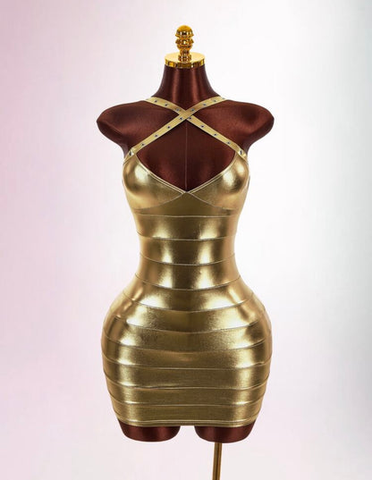 “Midnight Millionaire” Gold Dress