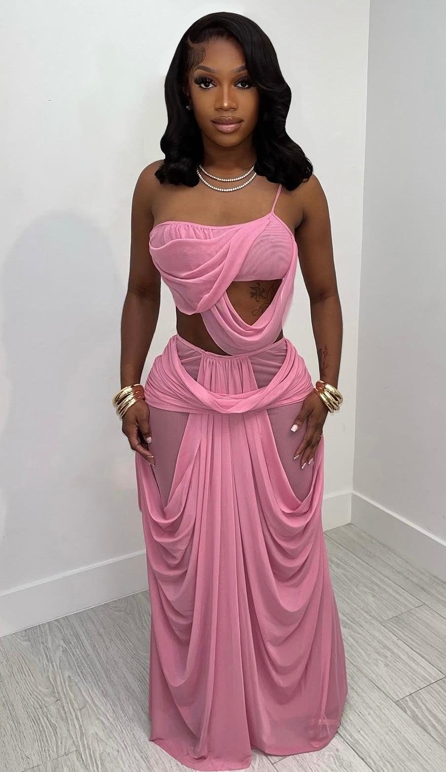 “French Maid” Pink 2 Piece Set
