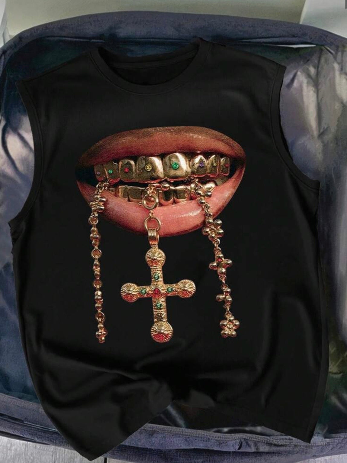 “Bling Cheese” Black Top