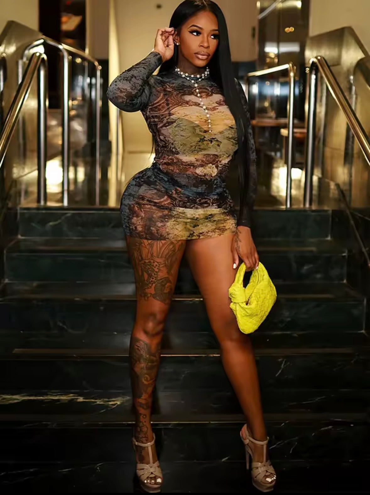 “International” Deep Dress