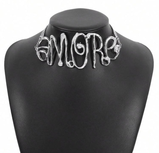 “Amore” Silver Choker