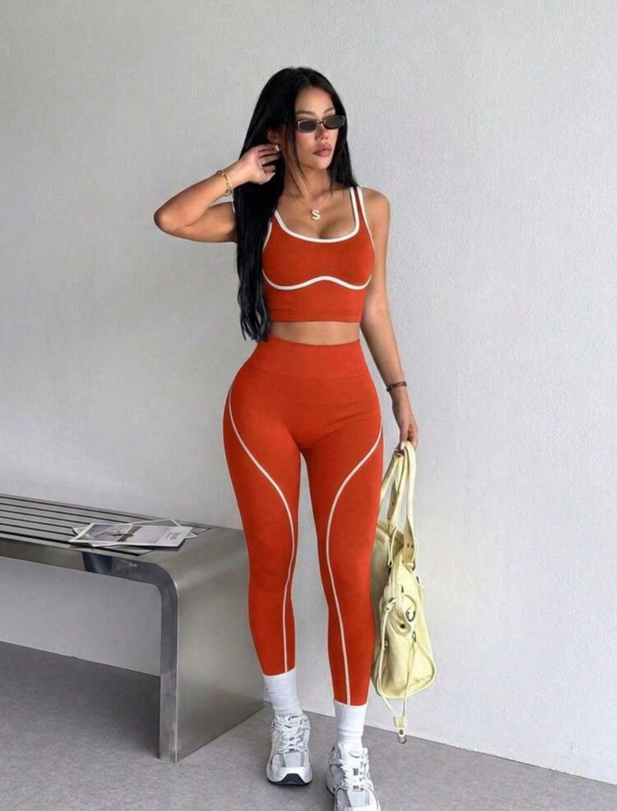 “Curve Game” Orange 2 Piece Set