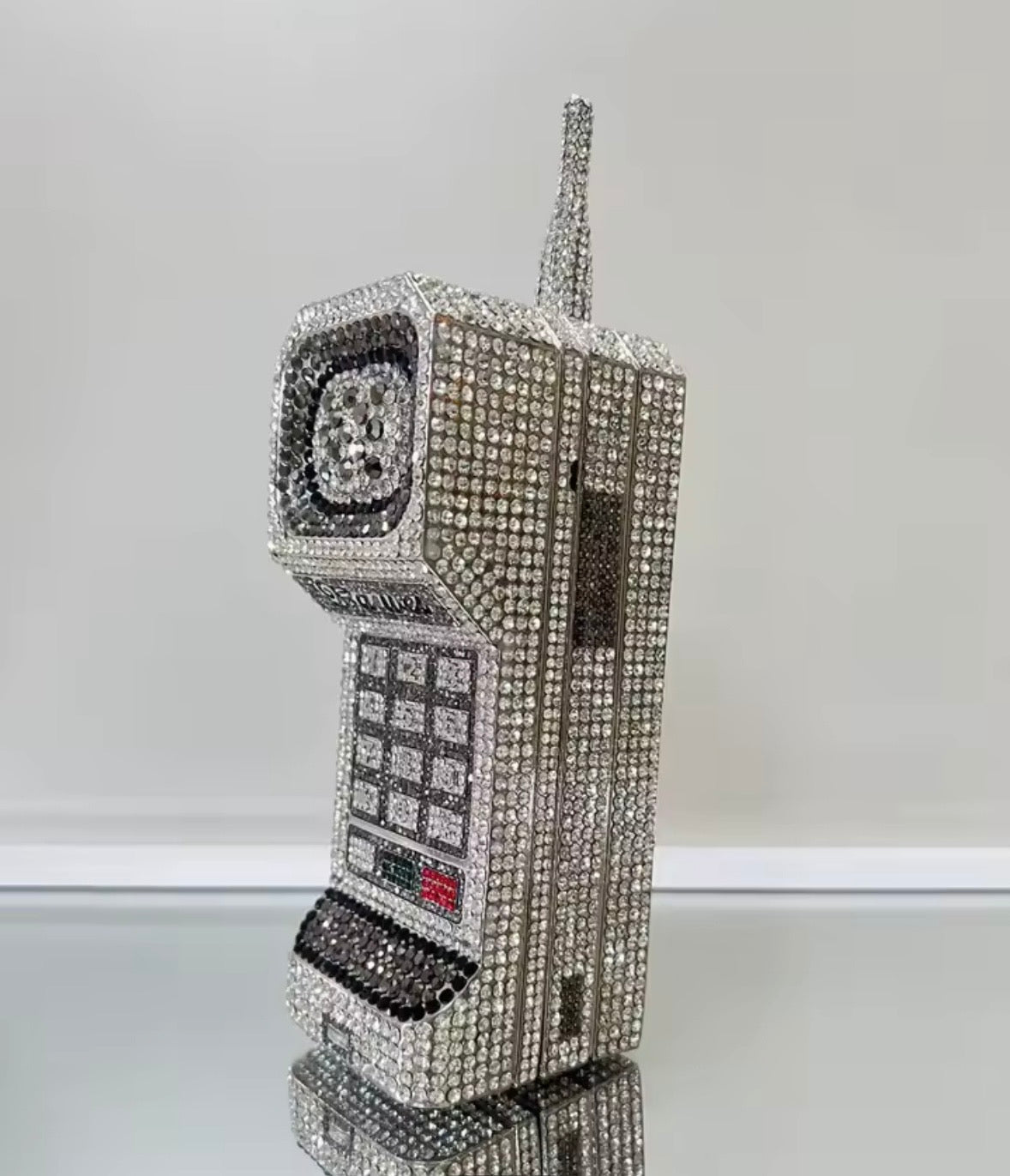 “Telephone” Silver Handbag
