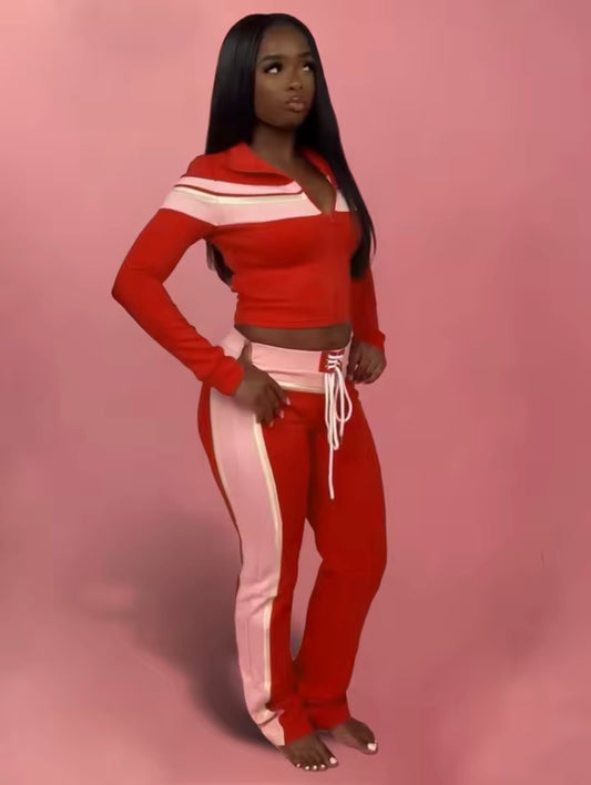 “Take Action” Red 2 Piece Set
