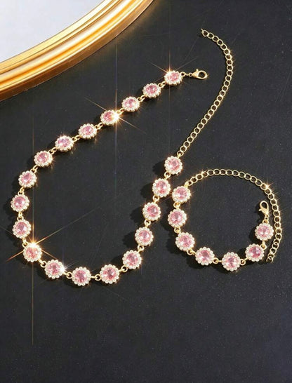 “Pink Danish” Gold Silver Set
