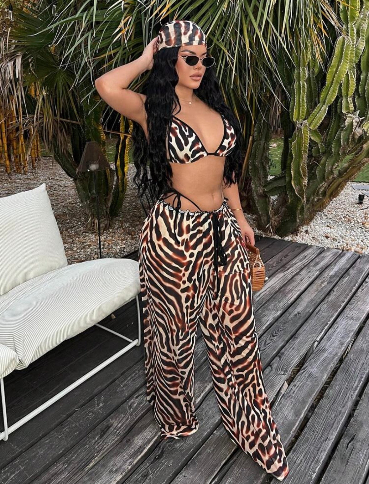 “Zebra Muse” 4 Piece Swimsuit