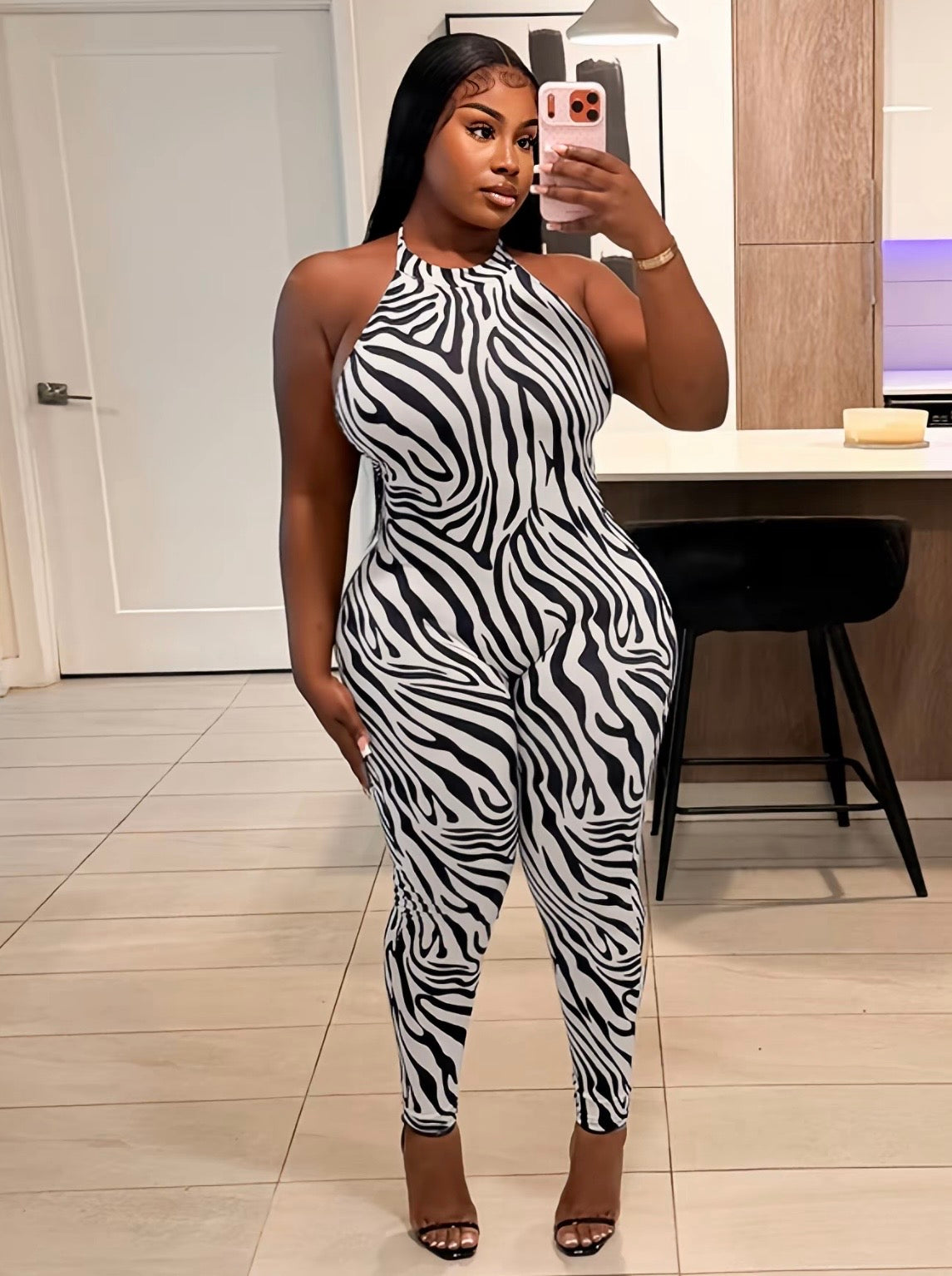 “Oragami Zebra” Jumpsuit