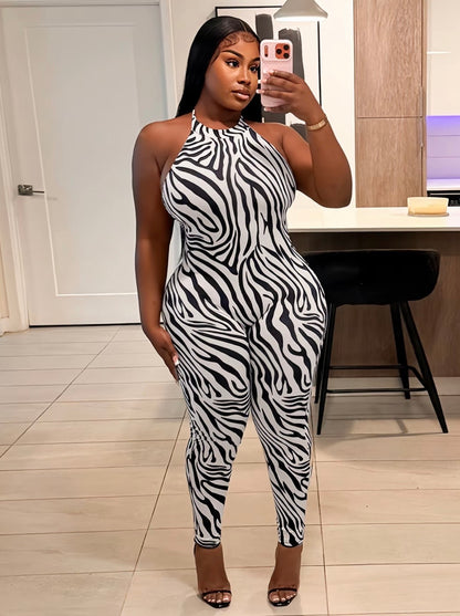 “Oragami Zebra” Jumpsuit