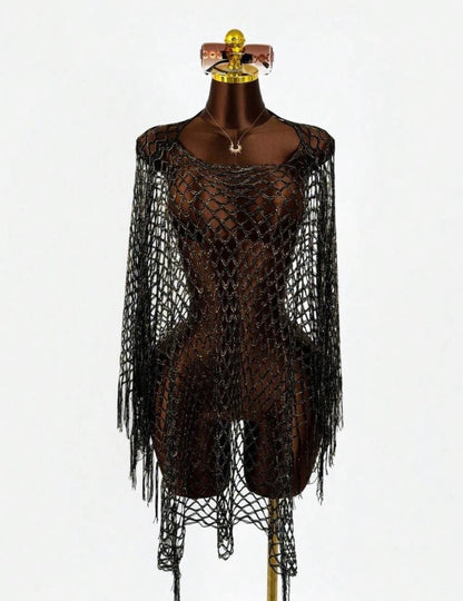 “Zora” Black Swim Cover Up