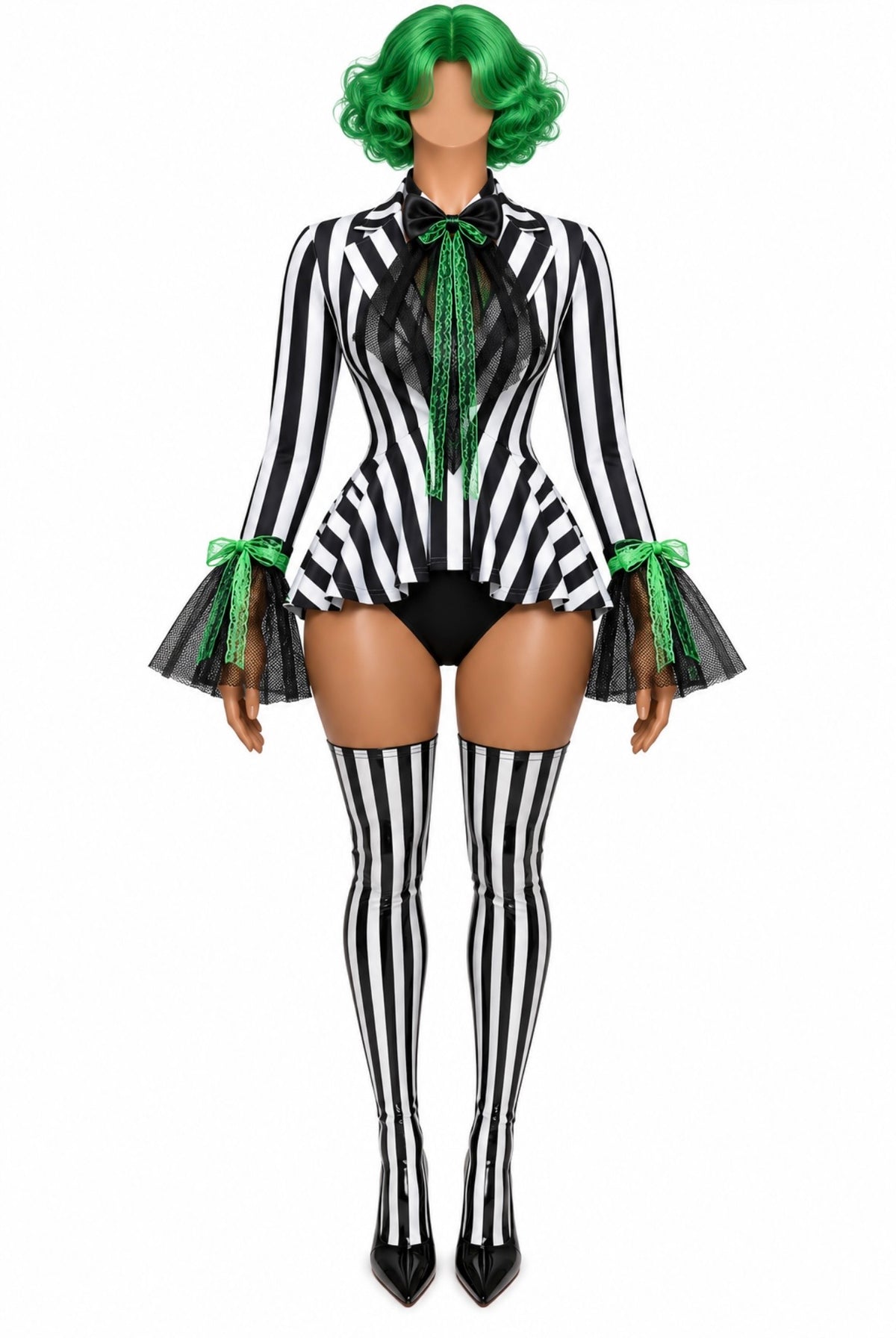 “Bettle Juice” Multicolor 4 Piece Costume Set