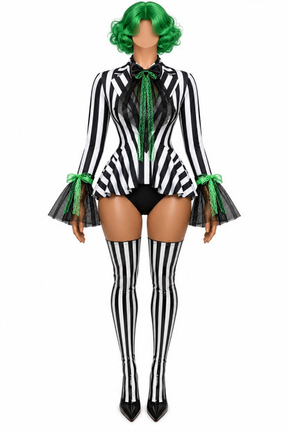“Bettle Juice” Multicolor 4 Piece Costume Set