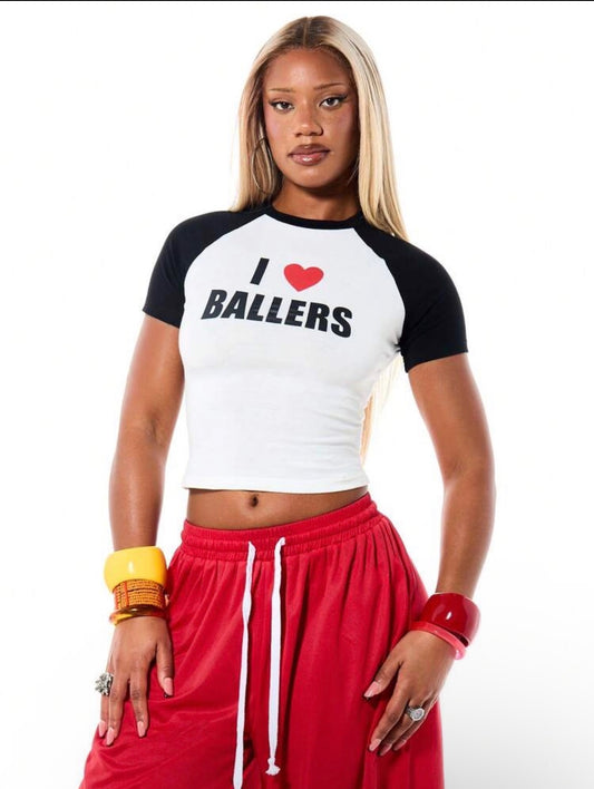 “I Love Ballers” White Top