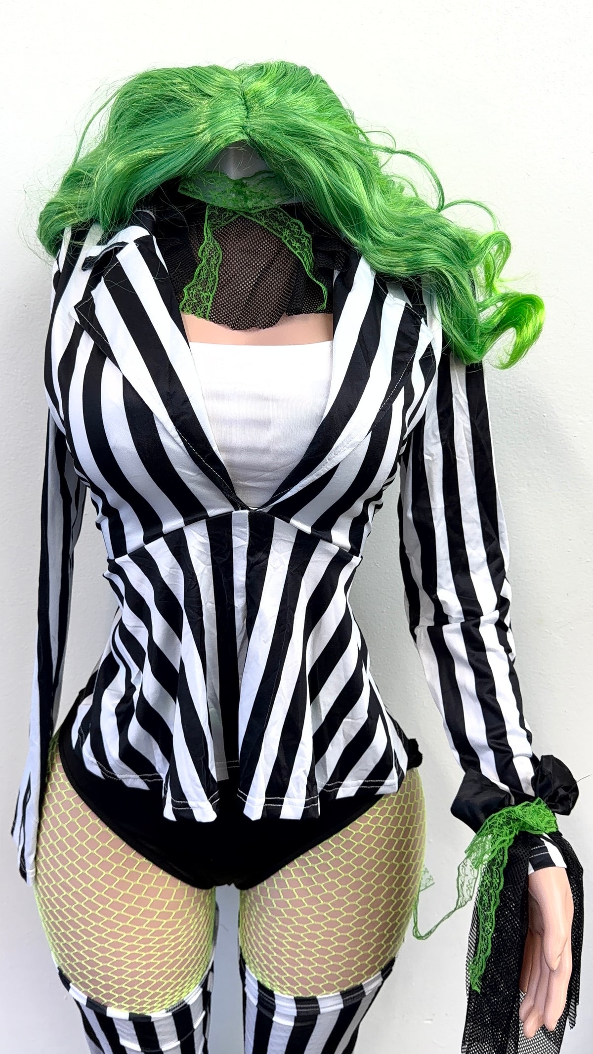 “Bettle Juice” Multicolor 4 Piece Costume Set