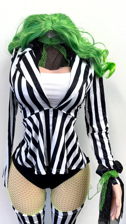 “Bettle Juice” Multicolor 4 Piece Costume Set