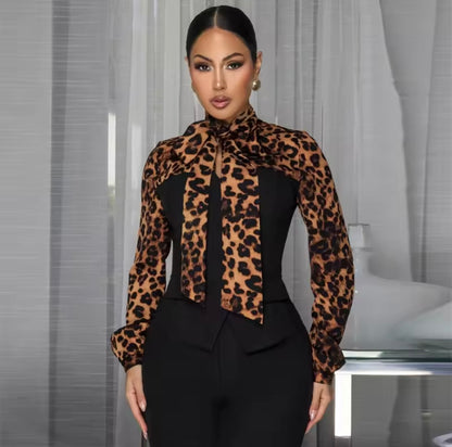 “Leo Leopard” Black Jumpsuit