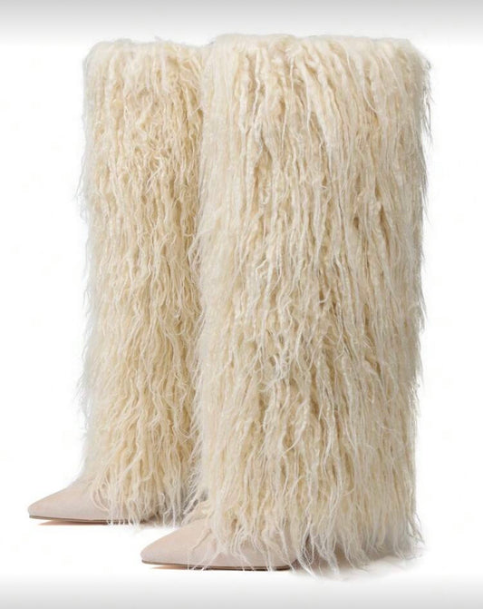 “Lawtey Furr” Apricot Boot