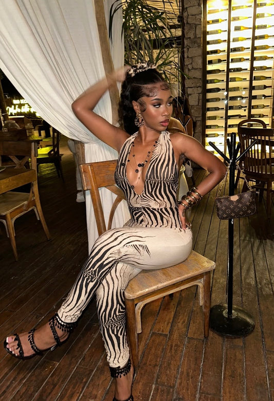 “Zebra Zeek” Jumpsuit