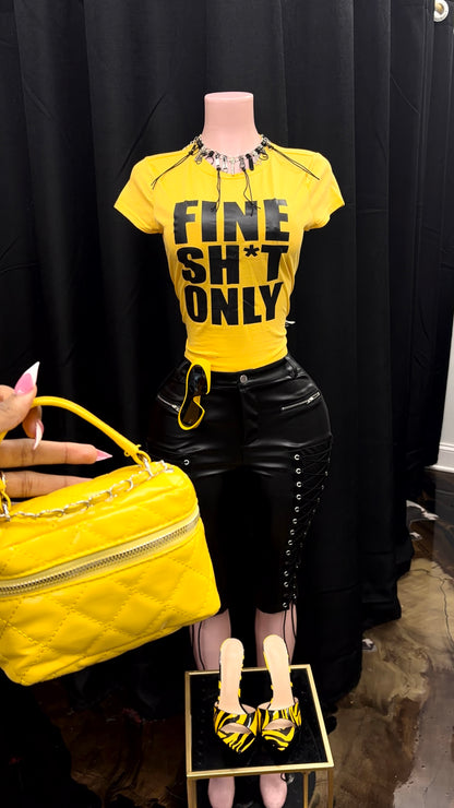 “Fine Ish Only” Yellow Top
