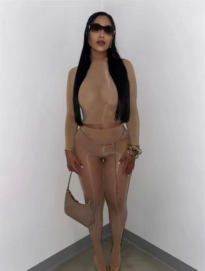 “Haute Mami” Nude 2 Piece Set