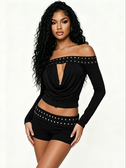 “Off Duty” Black 2 Piece Set