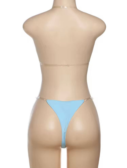 “Wet Pearl” Blue 2 Piece Swimsuit