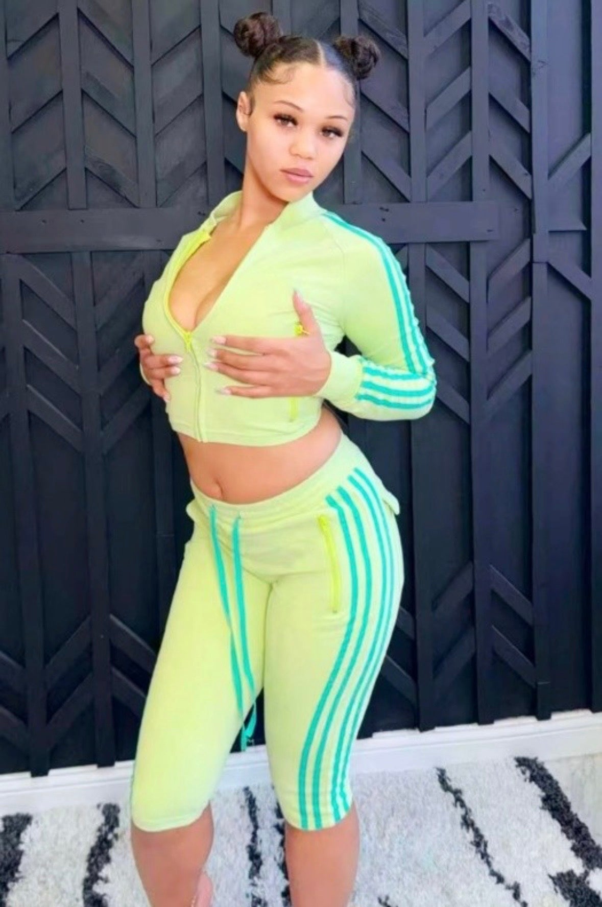 “Track Star” Yellow 2 Piece Set