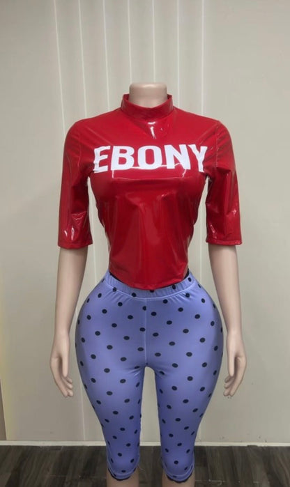 “Ebony” Red Top