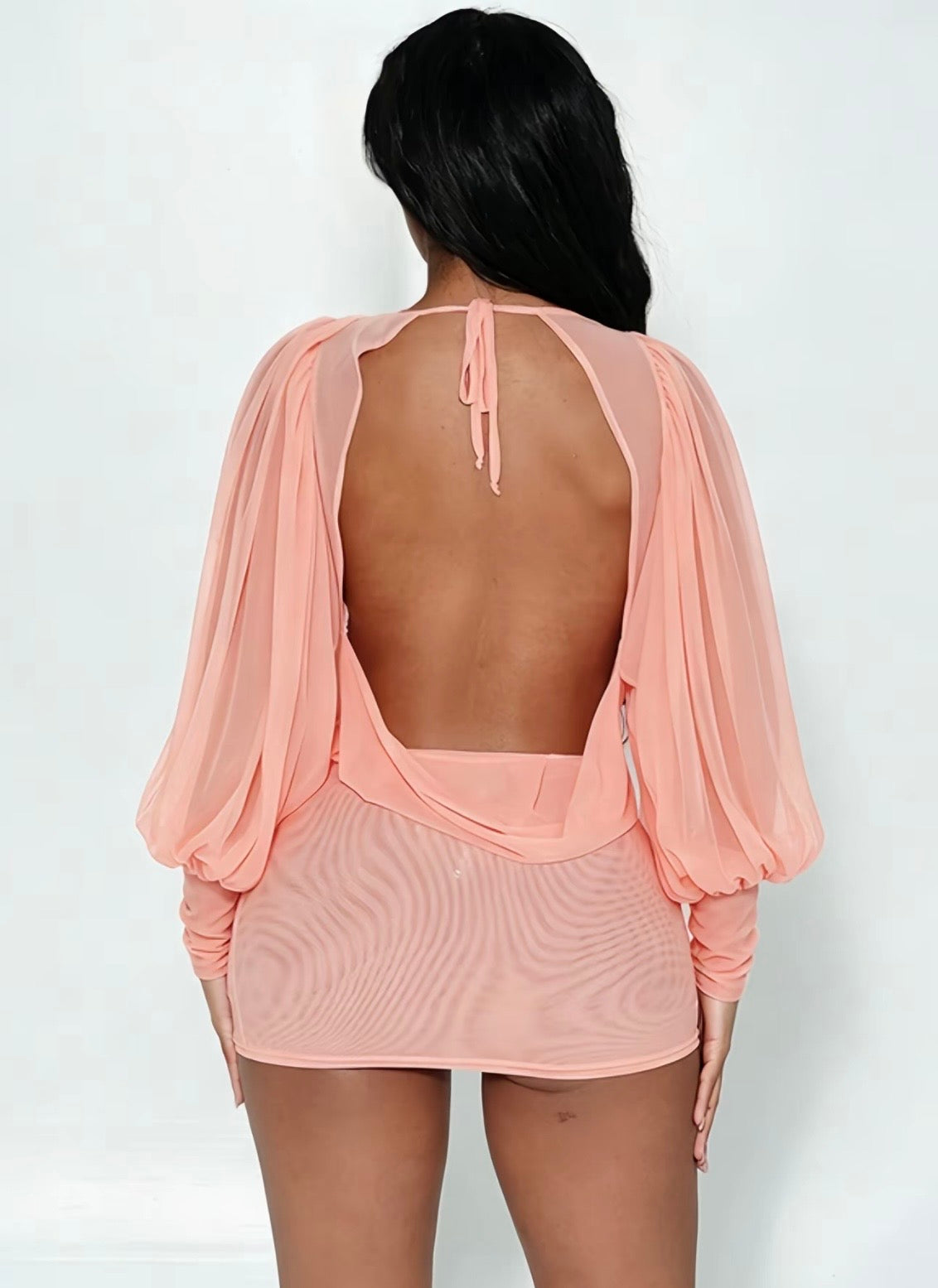 “Leo” Peach Dress