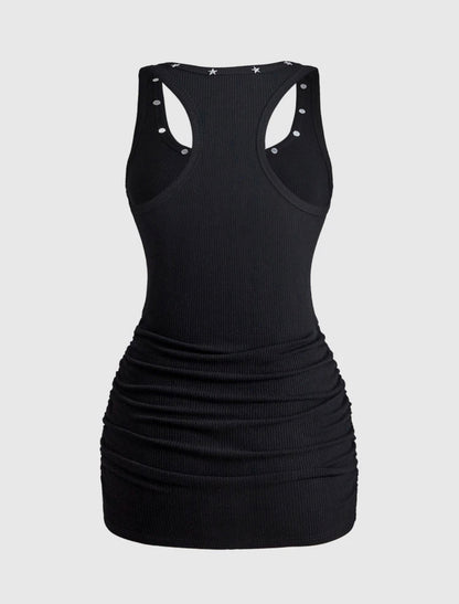 “Pretty Little Predator” Black Tank Top Dress