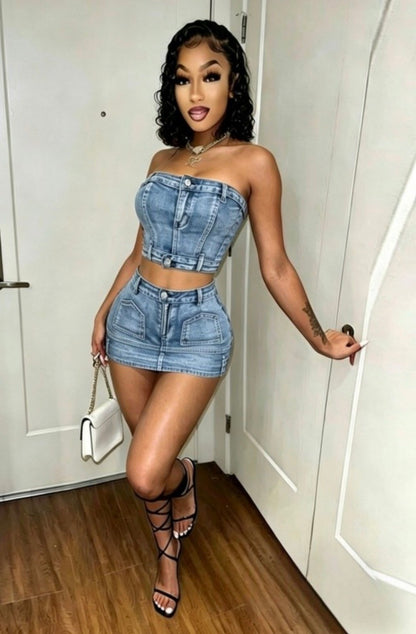 “Denim Dreams” Blue 2 Piece Set
