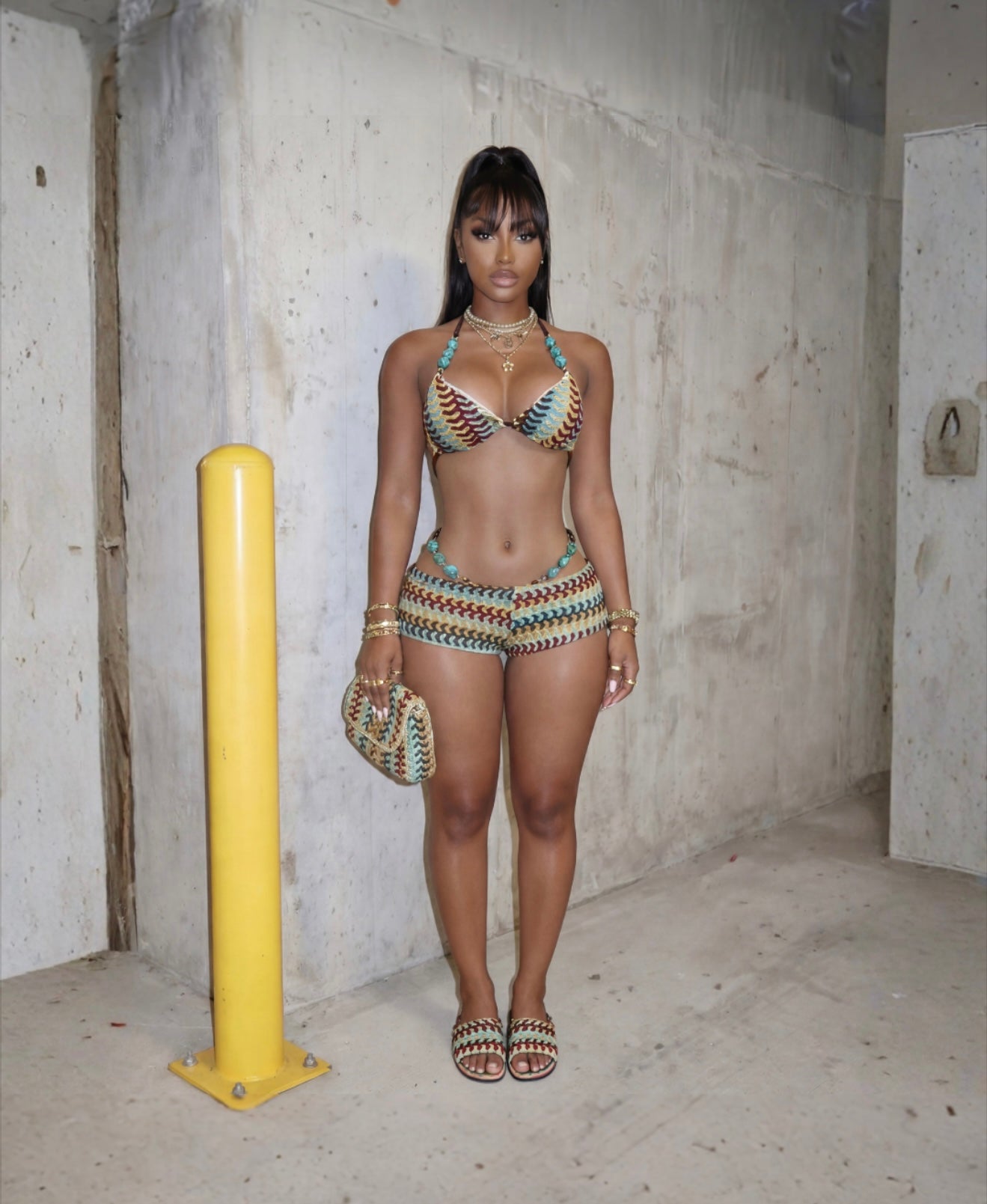 “Island Treasure” Multicolor 3 Piece Swimsuit