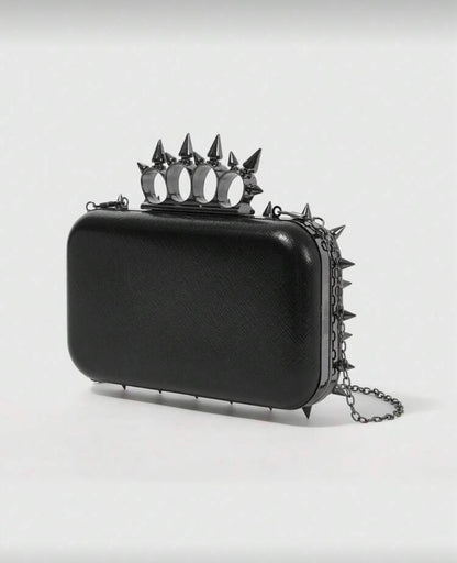 “Spiked Spunk” Black Handbag