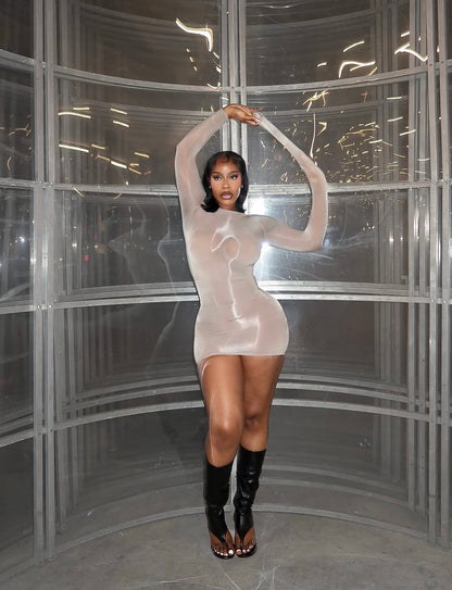 “Tenderism” Grey Dress