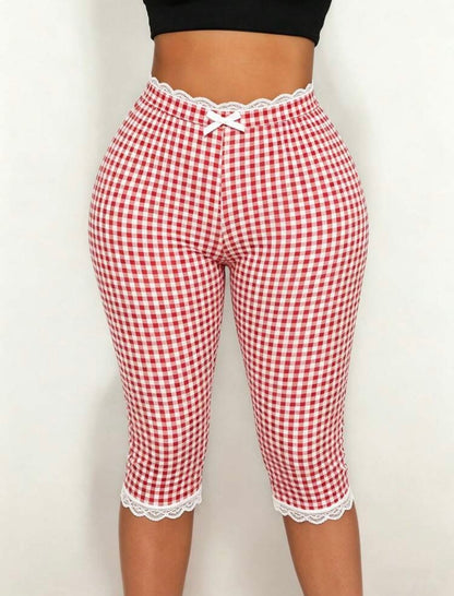 “Check Mate” Red Shorts