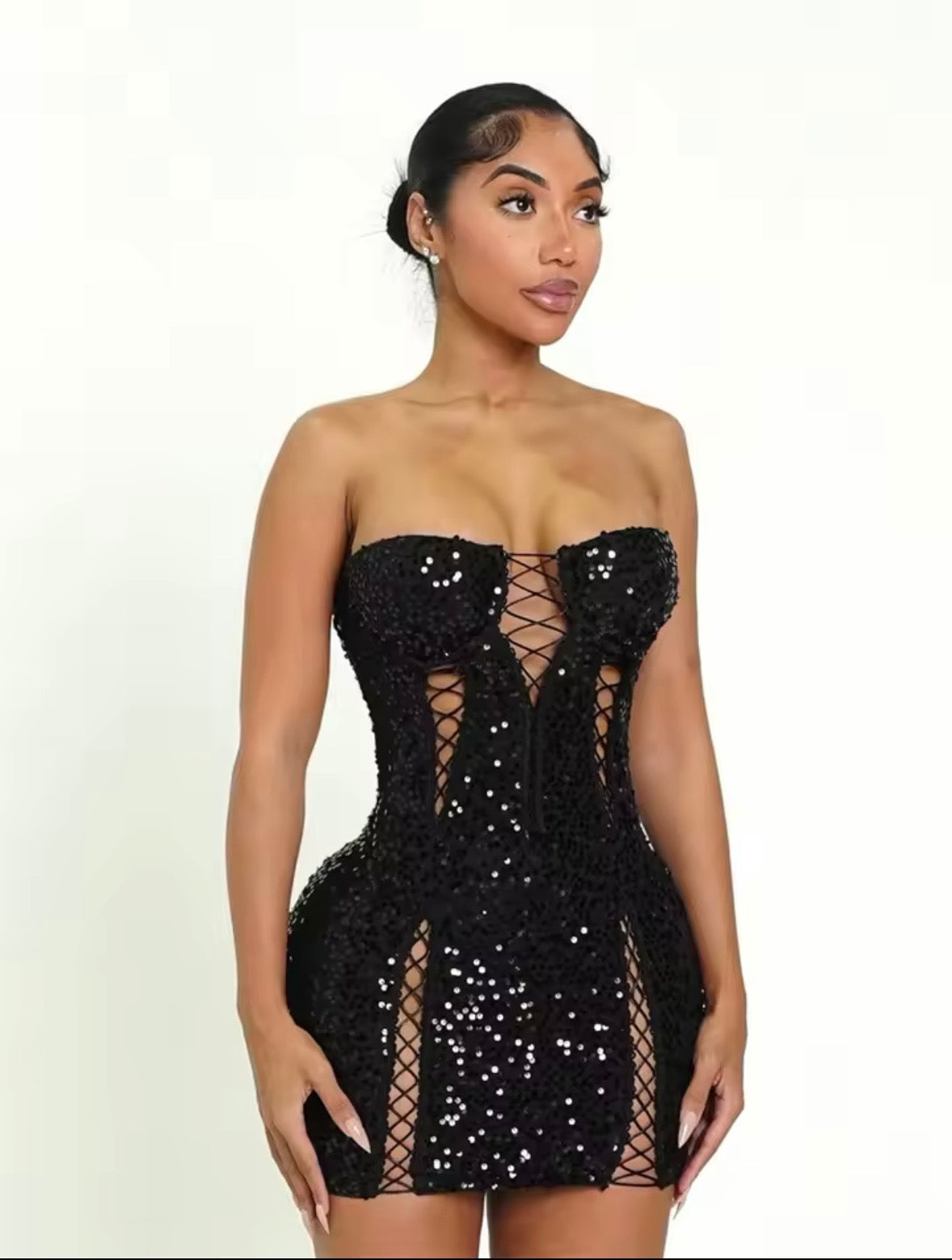 “Eyes On The Prize”  Burgundy Dress