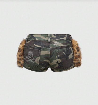 “London Furr” Camo Shorts