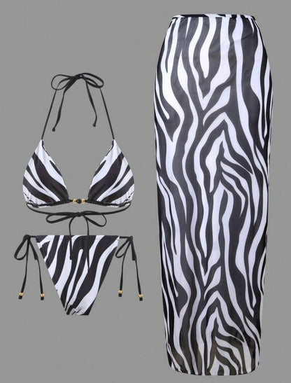 “Zerox Zebra” 3 Piece Swimsuit