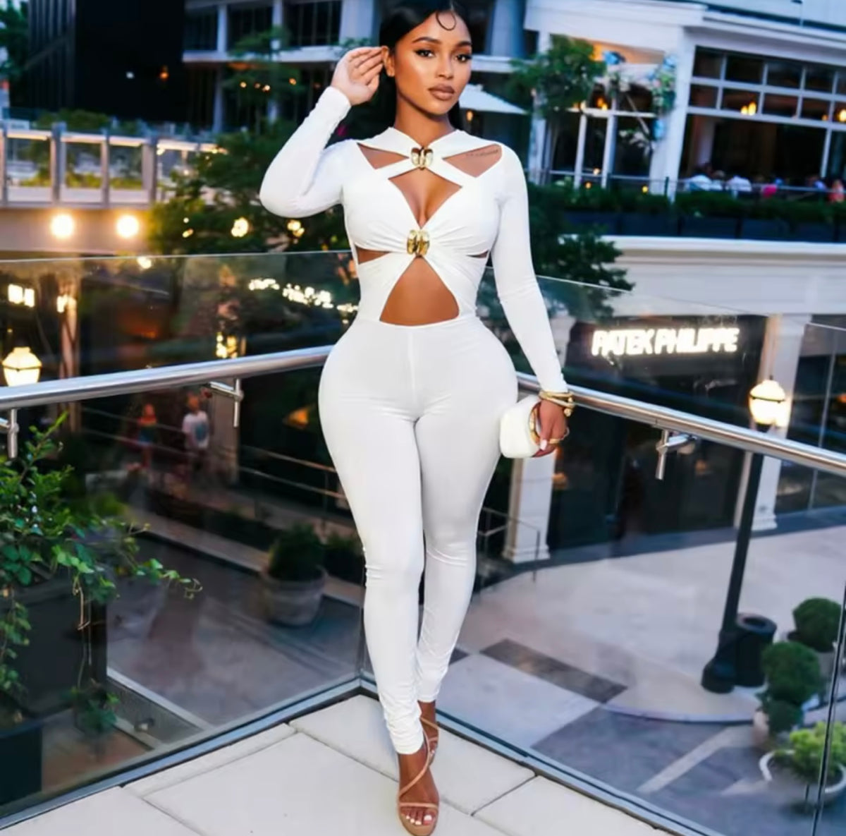 “Gold Standard” White Jumpsuit
