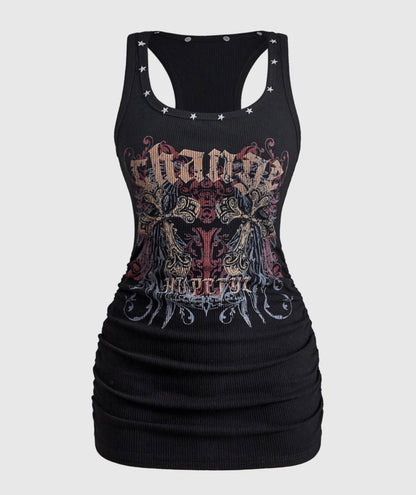 “Hollistic” Black Tank Top Dress