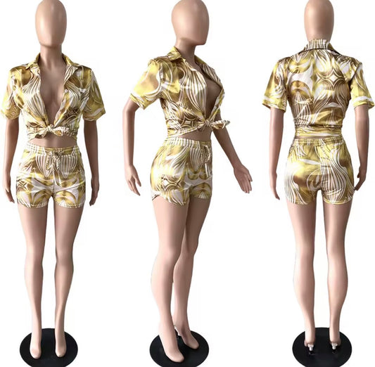 “Kimkish” Yellow 2 Piece Set