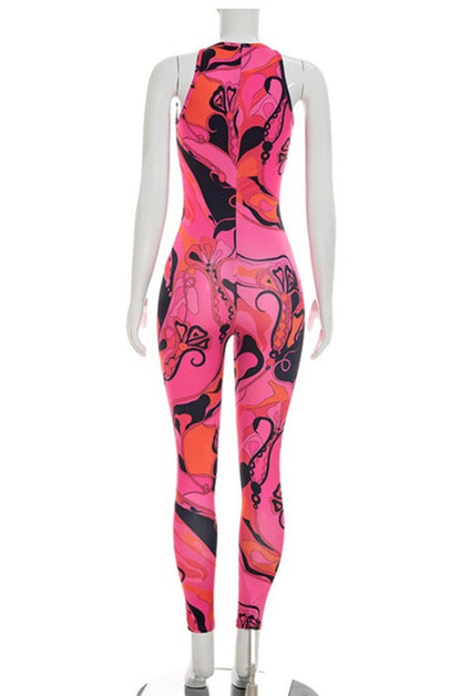 “Swirl Girl” Pink Jumpsuit