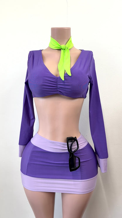“Daphne” Purple 3 Piece Costume