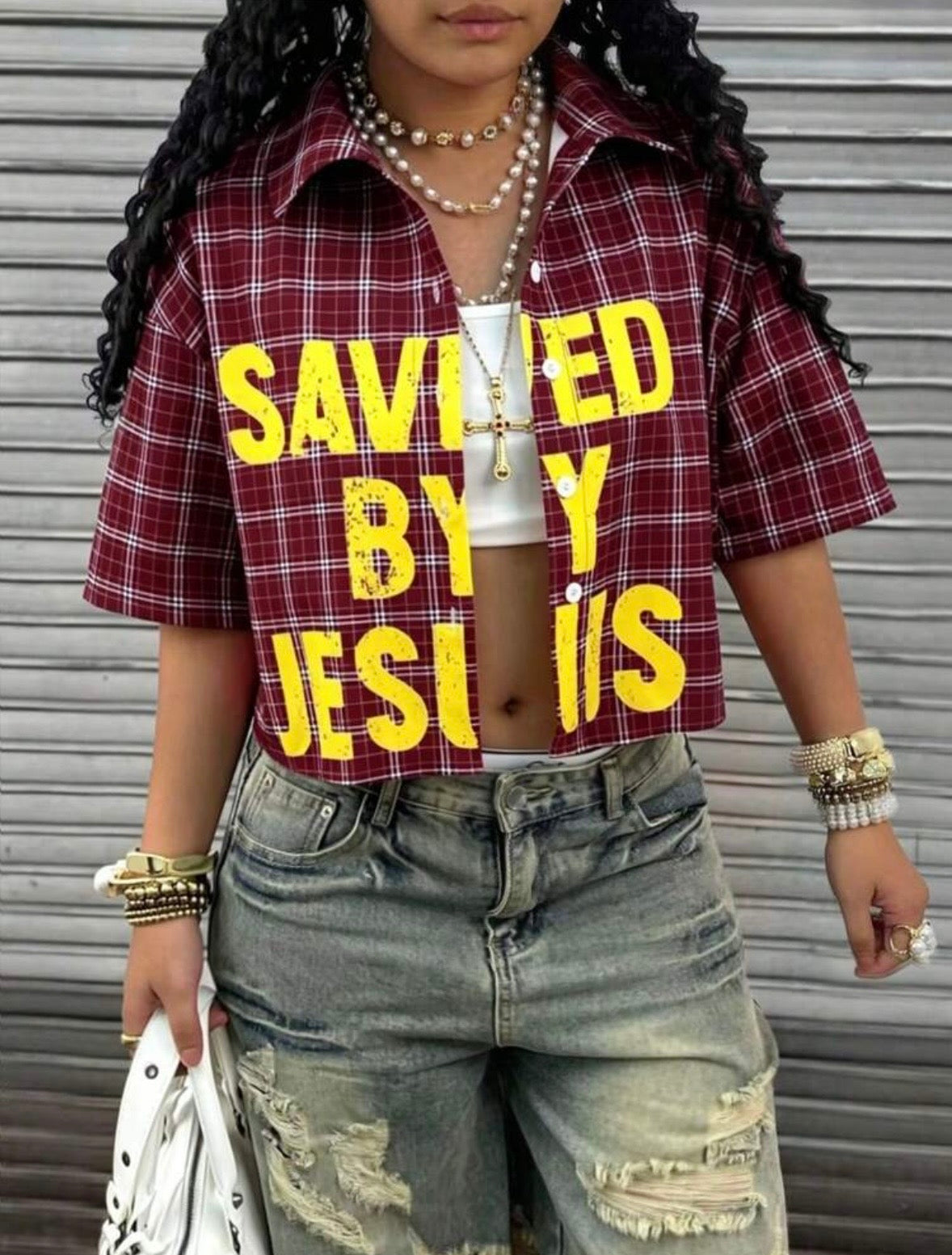 “Save Me” Burgundy Top
