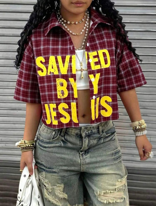 “Save Me” Burgundy Top