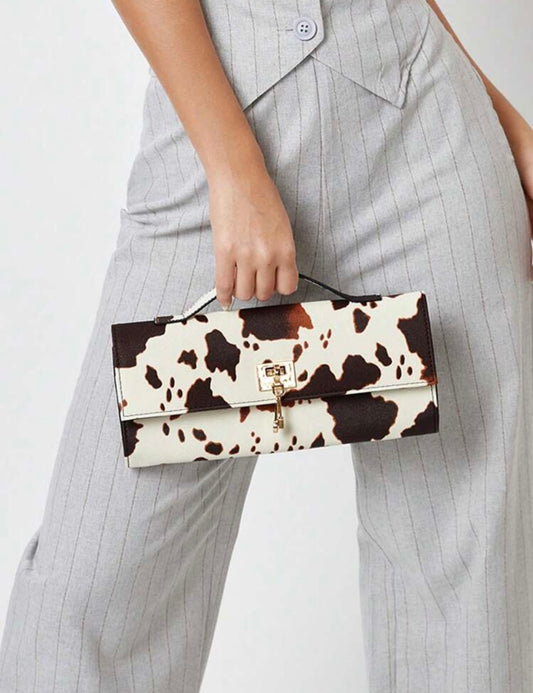 “Handle Up” Cow Print Handbag