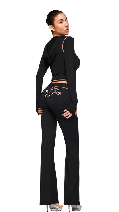 “Gia Is Me” Black 2 Piece Set