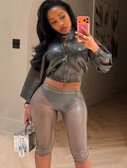 “Liquar” Light Grey Shorts