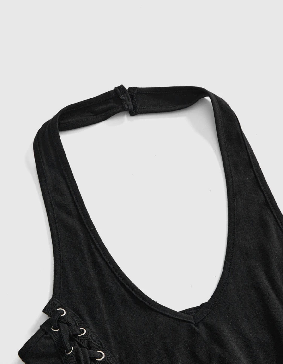 “Side Line” Black Dress
