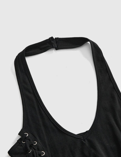 “Side Line” Black Dress